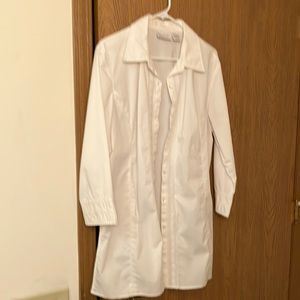 White mid length shirt, size 16, Worthington (stretch), almost new